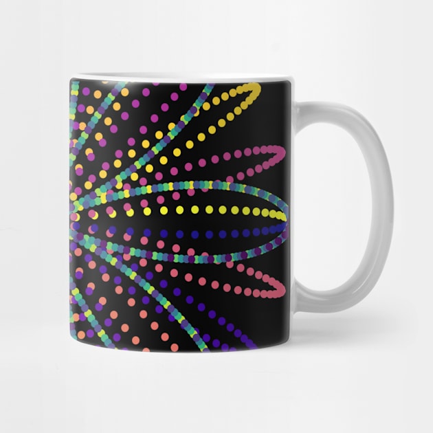 Fireworks Flower | Rainbow Rose Curve Black by aRtVerse